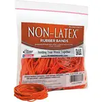 Alliance Rubber 37338 Non-Latex Rubber Bands - Size #33 - 1/4 lb. poly bag contains approx. 180 bands - 3 1/2" x 1/8" - Orange