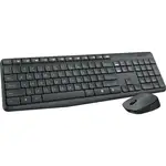 Logitech MK235 Keyboard & Mouse (Keyboard English Layout only) - USB Wireless RF - English - Black - USB Wireless RF - Optical - Scroll Wheel - QWERTY - Black - AAA, AA - Compatible with Desktop Computer for PC, Linux, ChromeOS - 1 Pack