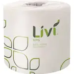 Livi Solaris Paper Two-ply Bath Tissue - 2 Ply - 4.06" x 3.66" - 500 Sheets/Roll - White - Virgin Fiber - Perforated, Embossed, Eco-friendly, Soft, Individually Wrapped - For Bathroom - 96 / Carton