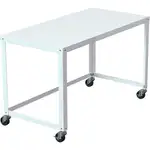 Lorell SOHO Personal Mobile Desk - For - Table TopRectangle Top x 48" Table Top Width x 23" Table Top Depth - 29.50" Height - Assembly Required - White - 1 Each