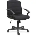 Lorell SOHO Upholstered Task Chair - Black Fabric Seat - Black Fabric Back - 1 Each