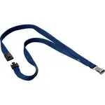 DURABLE® Premium Textile Lanyard with Safety Release - 3/4" x 17" Lanyard - Blue - 10 / Box