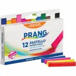Prang Pastello - Colored Paper Chalk - 3.3" Length - 0.4" Diameter - Assorted - 12 / Box