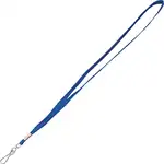 Advantus Metal Clasp Lanyard - 100 / Box - 36" Length - Blue - Woven, Metal