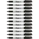 Sharpie Fine Point Permanent Ink Markers - Fine Marker Point - Black Alcohol Based Ink - 1 Dozen