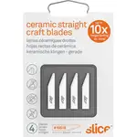 Slice Ceramic Craft Knife Cutting Blades - 1.30" Length - Non-conductive, Non-magnetic, Rust Resistant, Non-sparking - Zirconium Oxide - 4 / Pack - White