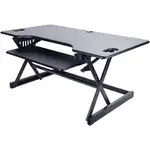 Lorell XL Adjustable Desk/Monitor Riser - 45 lb Load Capacity - 20" Height x 46" Width x 24" Depth - Desktop - Black