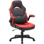 Lorell Bucket Seat High-back Gaming Chair - Red, Black Seat - Red, Black Back - 5-star Base - 28" Length x 20.5" Width x 47.5" Height