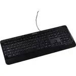 Verbatim Illuminated Wired Keyboard - Cable Connectivity - USB Type A Interface Media Player Hot Key(s) - Windows, Mac OS, Linux - Black