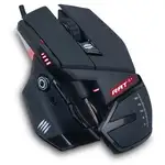 Mad Catz The Authentic R.A.T. 4+ Optical Gaming Mouse - PixArt PMW3330 - Cable - Black - 1 Pack - USB 2.0 - 7200 dpi - 9 Button(s)