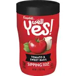 Campbell's Tomato & Sweet Basil Sipping Soup - No Artificial Color, No Artificial Flavor - Tomato & Sweet Basil - Can - 1 Serving Can - 11.10 oz - 8 / Carton