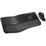Kensington Pro Fit Ergo Wireless Keyboard/Mouse - Wireless Bluetooth/RF - Wireless Bluetooth/RF - 5 Button - Compatible with Computer - 1 Pack