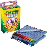 Crayola Glitter Crayons - Assorted - 24 / Pack