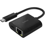 Belkin USB-C to Ethernet + Charge Adapter - USB Type C - 1 Port(s) - 1 - Twisted Pair - 1000Base-T - Portable