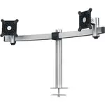 DURABLE Desk Mount for Monitor, Curved Screen Display - Silver - Height Adjustable - 2 Display(s) Supported - 38" Screen Support - 17.64 lb Load Capacity - 1 Each