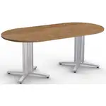 Special-T Structure 4X Conference Table - For - Table TopRiver Cherry Racetrack Top - Powder Coated Base - 84" Table Top Length x 42" Table Top Width x 1.25" Table Top Thickness - 29" Height - Assembly Required - High Pressure Laminate (HPL), Particleboar