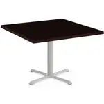 Special-T StarX-2 Dining Table - For - Table TopEspresso Square Top - Gray, Powder Coated Base - 36" Table Top Length x 36" Table Top Width - 29" Height - Assembly Required - Thermofused Laminate (TFL) Top Material - 1 Each