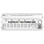 Squids 3810 Tool Attachment Sizing Gauges - 3.5" Width x 0.3" Height x 9" Length - 1 Each - White