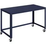 Lorell SOHO Personal Mobile Desk - For - Table TopRectangle Top - 200 lb Capacity - 48" Table Top Length x 24" Table Top Width - 30" Height - Assembly Required - Navy - Steel - 1 Each