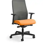 HON Ignition 2.0 Chair - Apricot Fabric Seat - Charcoal Mesh Back - Black Frame - Mid Back - Apricot
