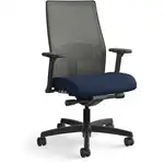 HON Ignition 2.0 Chair - Navy Fabric Seat - Charcoal Mesh Back - Black Frame - Mid Back - Navy