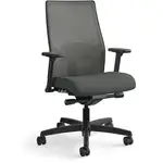 HON Ignition 2.0 Chair - Iron Ore Fabric Seat - Charcoal Mesh Back - Black Frame - Mid Back - Iron Ore