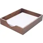 Carver Solid Wood Desk Tray - Desktop - Stackable - Walnut - Walnut - Oak - 1 Each