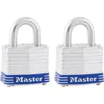 Master Lock High Security Padlock - Keyed Alike - 0.28" Shackle Diameter - Cut Resistant, Pick Proof, Rust Resistant - Steel - Silver - 2 / Pack