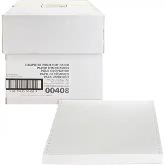 Sparco Perforated Blank Computer Paper - 8 1/2" x 11" - 20 lb Basis Weight - 2300 / Carton - Perforated - White
