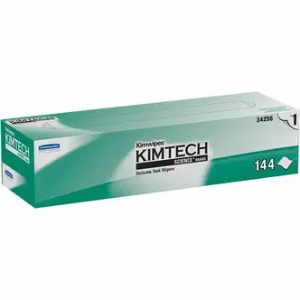 KIMTECH Science Kimwipes Delicate Task Wipers - Pop-Up Box - 1 Ply - 14.40" x 16.40" - White - 144 / Box