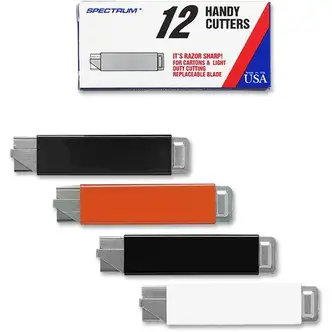 PHC Pacific Handy Box Cutter - Tap Open, Tap Close - Aluminum - Assorted - 12 / Box