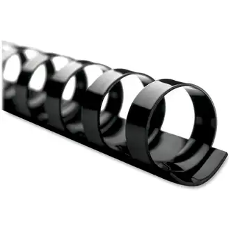 GBC CombBind Binding Spines - 0.3" Diameter - 0.25" Maximum Capacity - 25 x Sheet Capacity - Ring Binder - Black - PVC Plastic - 25 / Box