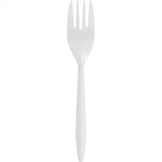 Genuine Joe Medium-weight Forks - 1000/Carton - White