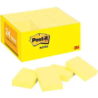 Post-it® Notes Value Pack - 2160 - 1 1/2" x 2" - Rectangle - 90 Sheets per Pad - Unruled - Yellow - Paper - 24 / Pack