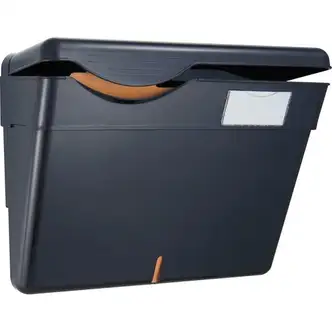 Officemate HIPAA Wall File with Cover - Black - Plastic - 1 Each