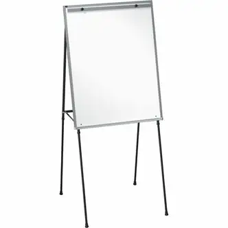 Lorell Magnetic Dry-erase Board Easel - 28" (2.3 ft) Width x 34" (2.8 ft) Height - Black Frame - Adjustable Height, Adjustable Leg, Non-skid Rubber Feet, Twist Lock - 1 Each