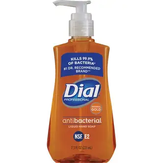 Dial Gold Antibacterial Liquid Hand Soap - 7.5 fl oz (221.8 mL) - Push Pump Dispenser - Dirt Remover, Kill Germs - Skin, Hand - Antibacterial - 1 Each
