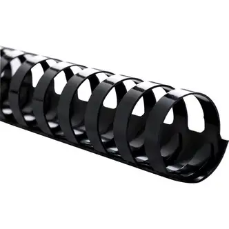 Sparco Plastic Binding Spines - 0.5" Diameter - 85 x Sheet Capacity - Black - Plastic - 100 / Box