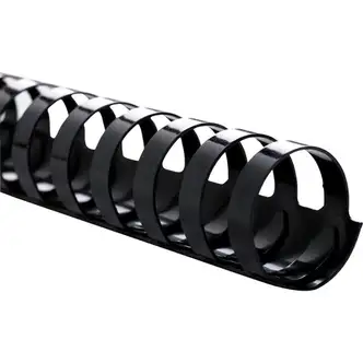 Sparco Plastic Binding Spines - 0.8" Diameter - 150 x Sheet Capacity - Black - Plastic - 100 / Box