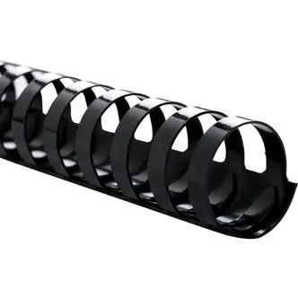 Sparco Plastic Binding Spines - 1" Diameter - 200 x Sheet Capacity - Black - Plastic - 100 / Box