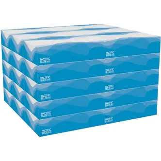 Pacific Blue Select Facial Tissue by GP Pro - Flat Box - 2 Ply - 8.33" x 8" - White - Paper - 100 Per Box - 30 / Carton