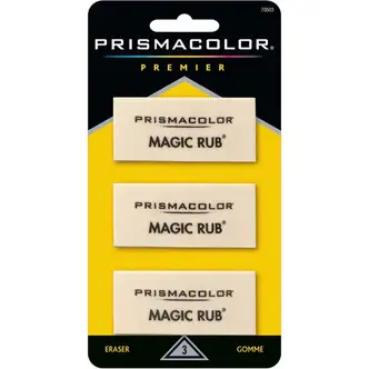Prismacolor Magic Rub Eraser - White - Vinyl - 1" Width x 2.3" Height x 0.4" Depth x - 1 Pack - Non-marring, Non-smudge, Smear Resistant