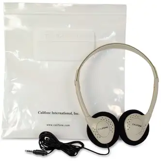 Califone CA-2 Storage Stereo Headphone - Stereo - Beige - Mini-phone (3.5mm) - Wired - 32 Ohm - 20 Hz 20 kHz - Over-the-head - Binaural - Supra-aural - 6 ft Cable - 1