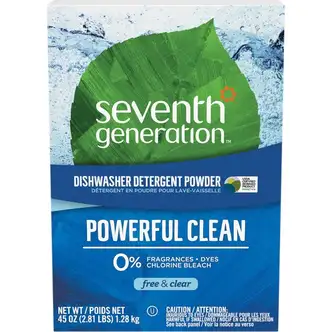 Seventh Generation Dishwasher Detergent - For Kitchen - 45 oz (2.81 lb) - Free & Clear Scent - 1 Each - Non-toxic, Chlorine-free, Phosphate-free - Clear