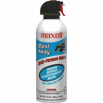 Maxell All-purpose Duster Canned Air - For Multipurpose - 10 fl oz - 1 Each - Blue, White