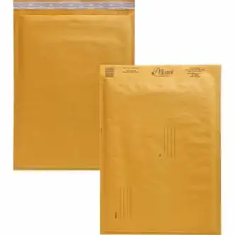 Alliance Rubber Kraft Bubble Mailers - Bubble - #5 - 10 1/2" Width x 16" Length - Peel & Seal - Paper - 25 / Carton - Kraft