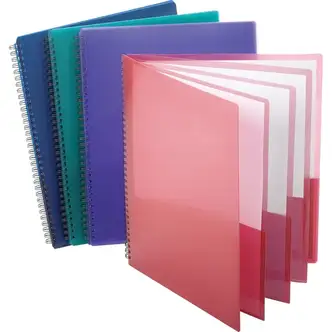 Oxford Letter Pocket Folder - 8 1/2" x 11" - 200 Sheet Capacity - 8 Pocket(s) - Poly - Assorted - 1 Each