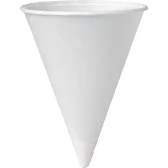 Solo Eco-Forward 4 oz Treated Paper Cone Water Cups - 200 / Pack - Cone - 25 / Carton - White - Paper - Cold Drink