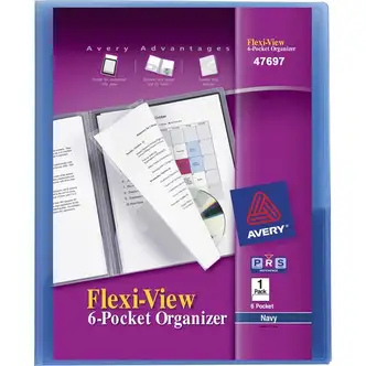 Avery® 47697 Letter Organizer Folder - Letter - 8.5" x 11" - 150 Sheet - 24 / Carton - Light Blue, Light Gray