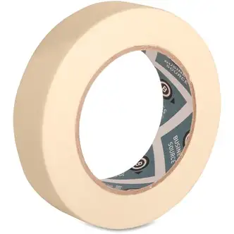 Business Source Utility-purpose Masking Tape - 60 yd Length x 1" Width - 3" Core - Crepe Paper Backing - For Bundling, Holding, Sealing, Masking - 1 / Roll - Tan